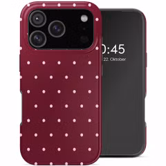Selencia Vivid Rückabdeckung mit MagSafe Apple iPhone 17 Pro - Happy Dots Burgundy
