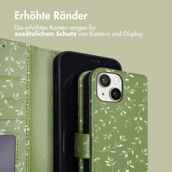 imoshion Design Klapphülle Apple iPhone 14 - Green Flowers