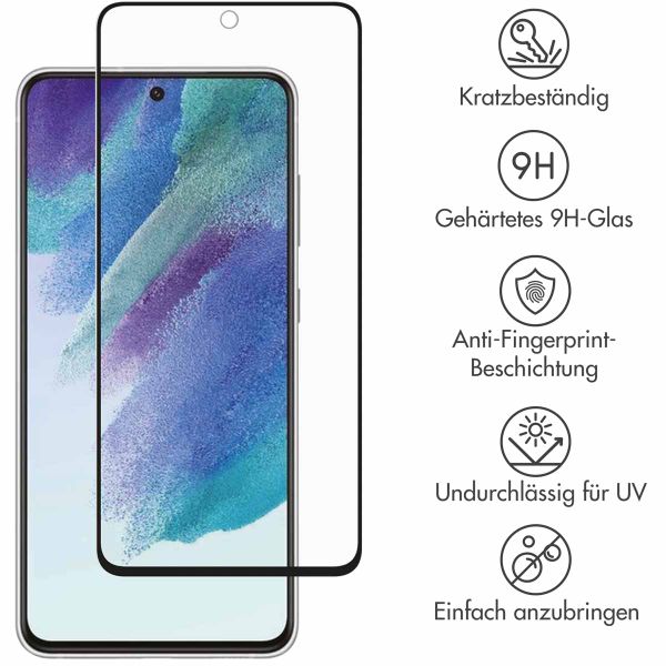 Selencia Premium Screen Protector aus gehärtetem Glas für das Samsung Galaxy S21 FE - Schwarz