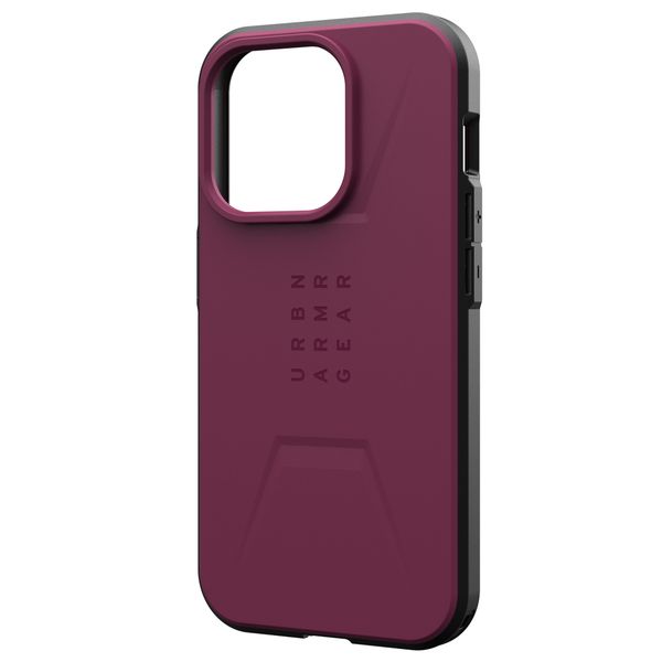 UAG Civilian Backcover MagSafe für das iPhone 15 Pro - Bordeaux