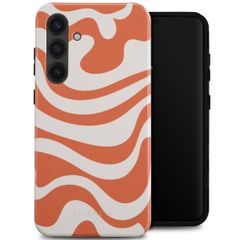 Selencia Vivid Tough Back Cover für das Samsung Galaxy S24 Plus - Dream Swirl Orange