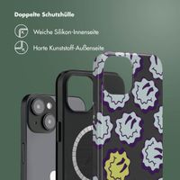 Selencia Vivid Rückabdeckung mit MagSafe Apple iPhone 14 - Wavy Smiley Green