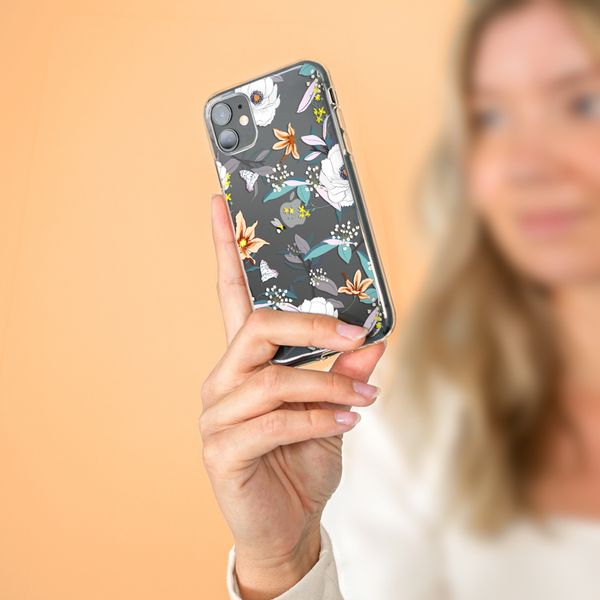 imoshion Design Hülle Apple iPhone 12 (Pro) - Blume - Weiß