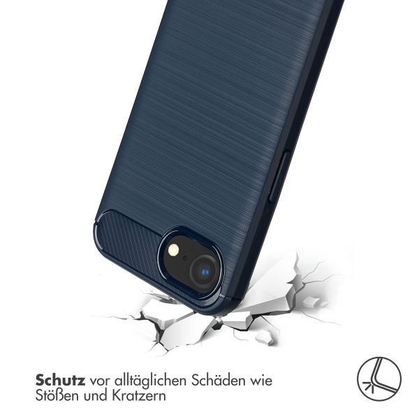 imoshion Brushed Back Cover für das iPhone SE 4 - Dunkelblau