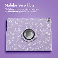 imoshion 360° drehbare Design Klapphülle Apple iPad 6 (2018) 9.7 Zoll / iPad 5 (2017) 9.7 Zoll / Air 2 (2014)/Air 1 (2013) - Lavender Flowers
