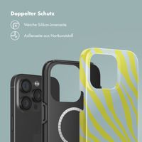 Selencia Vivid Rückabdeckung mit MagSafe Apple iPhone 15 Pro - Zebra Winter Sky Titanium Yellow