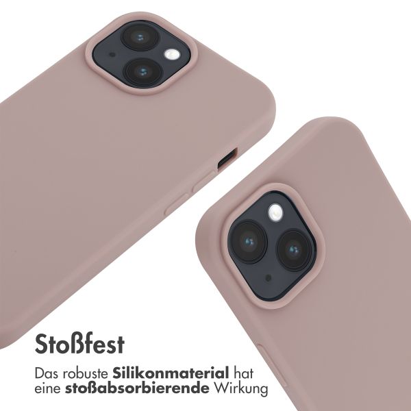 imoshion SilikonHülle mit Band iPhone 15 - Sand Pink
