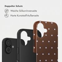 Selencia Vivid Back Cover Apple iPhone 17 - Happy Dots Chocolate