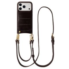Selencia Nova Echtleder Backcover mit Kartenhalter Apple iPhone 17 Pro Max - Dark Chocolate