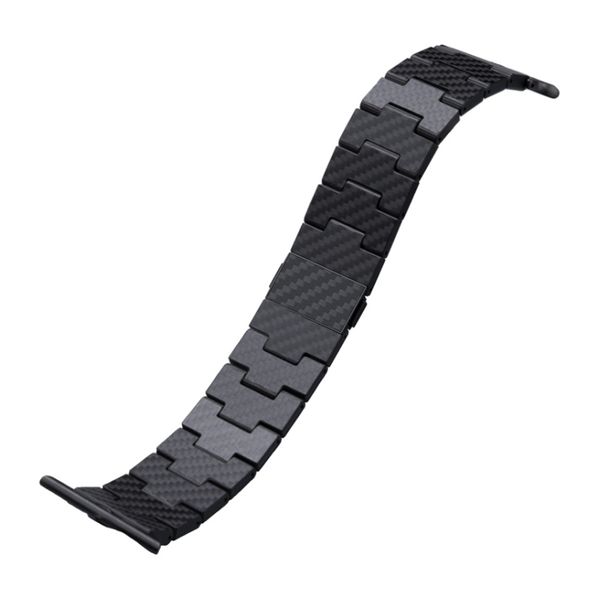Pitaka Carbonfaser Armband für Apple Watch | 44/45/46/49 mm - Retro Carbon Black