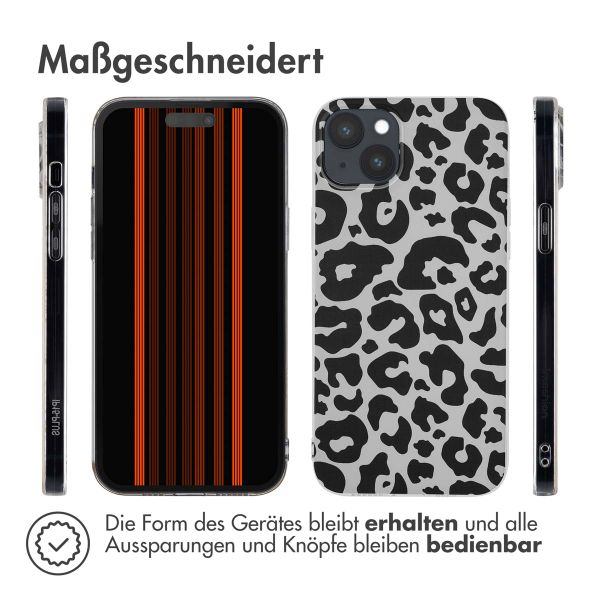 imoshion Design Hülle Apple iPhone 15 Plus - Leopard Transparent