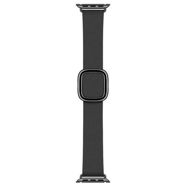 Apple Leather Band Modern Buckle für die Apple Watch Series 1 bis 9 / SE (38/40/41 mm) | Series 10 (42 mm) - Größe S - Schwarz