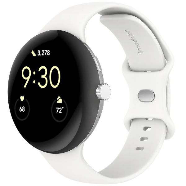 imoshion Silikonarmband für die Google Pixel Watch 3 - 45 mm - Größe S - Weiß