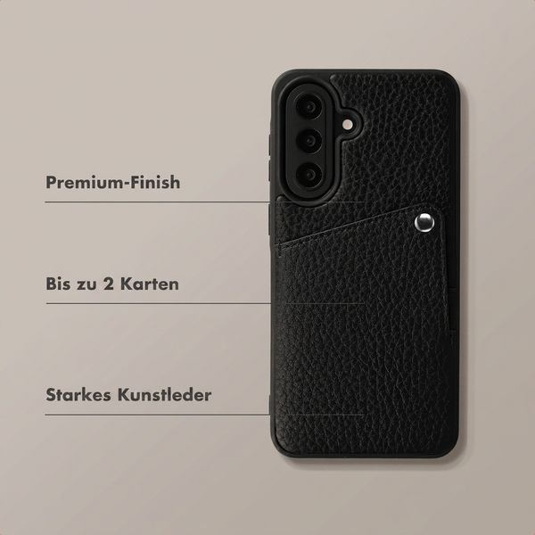 Selencia Riva Back Cover mit Kartenfach Samsung Galaxy A57 (5G) - Schwarz