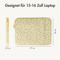 imoshion Design Laptop Hülle 15-16 Zoll - Laptop Sleeve - Garden Stripes
