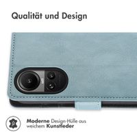 imoshion Luxuriöse Klapphülle Oppo Reno 10 / 10 Pro - Hellblau