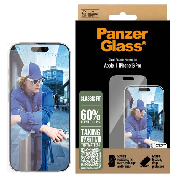 PanzerGlass Antibakterieller Screen Protector Apple iPhone 16 Pro