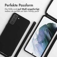 imoshion Silikonhülle mit Band für das Samsung Galaxy S21 Plus - Schwarz