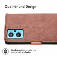 imoshion Luxuriöse Klapphülle Oppo A76 (4G) - Braun