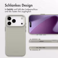 Accezz MagSafe Leather Backcover Apple iPhone 17 Pro Max - Light Grey