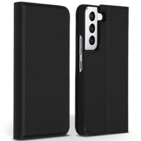 Accezz Premium Leather Slim Klapphülle Samsung Galaxy S22 - Schwarz