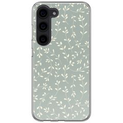 imoshion  Design Hülle für das Samsung Galaxy S23 - Smoke Green Flowers