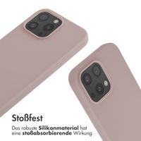 imoshion Silikonhülle mit Band für das iPhone 16 Pro Max - Sand Pink