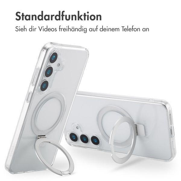 Accezz Ring Stand Backcover mit MagSafe für das Samsung Galaxy S25 Plus - Transparent