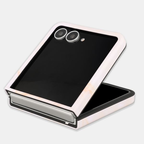 Selencia Vivid Rückabdeckung mit MagSafe Samsung Galaxy Z Flip 8 - Golden Beige Marble