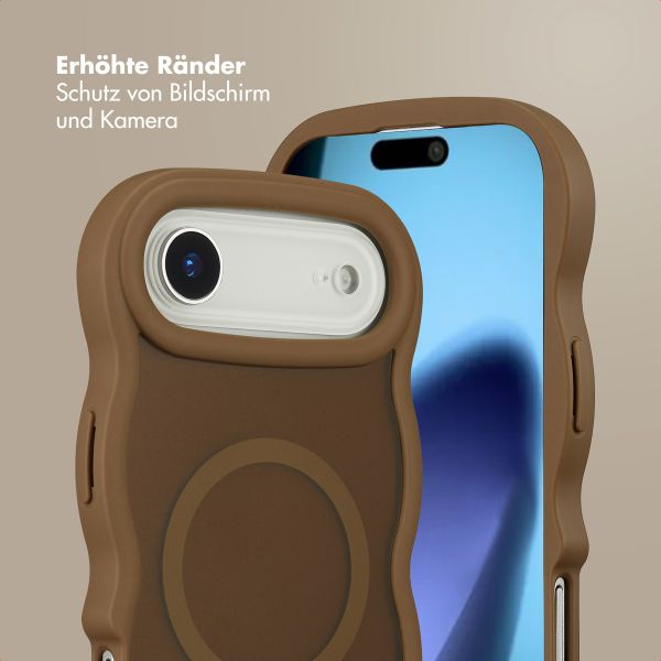 Selencia Wavy Backcover mit MagSafe Apple iPhone Air - Mocha Brown