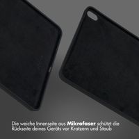 Accezz Liquid Silicone Back Cover mit Stifthalter Apple iPad Air 11 Zoll (2025) M3 / (2024) M2 / Air 5 (2022) / Air 4 (2020) - Schwarz