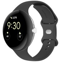 imoshion Silikon-Armband⁺ für  Google Pixel Watch 3 / 4 (45 mm) - Größe L - Schwarz