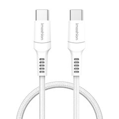 imoshion Braided USB-C-zu-USB-C Kabel - 1,5 Meter - Weiß