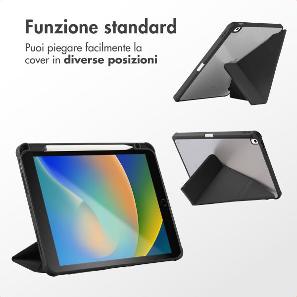 imoshion Origami Klapphülle Apple iPad 9 (2021) 10.2 Zoll / iPad 8 (2020) 10.2 Zoll / iPad 7 (2019) 10.2 Zoll - Schwarz