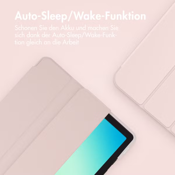 Accezz Smarte Klapphülle aus Silikon Samsung Galaxy Tab A11 Plus / A9 Plus - Rosa