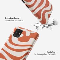 Selencia Vivid Tough Back Cover für das Samsung Galaxy A51 - Dream Swirl Orange