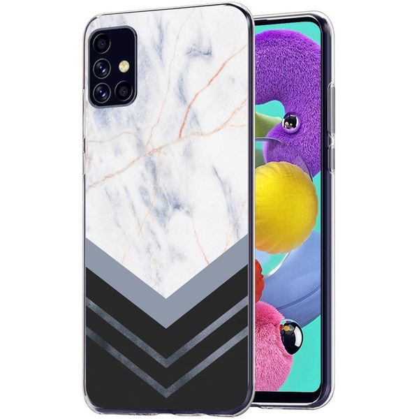 imoshion Design Hülle Samsung Galaxy A51 - Marmor - Weiß / Schwarz