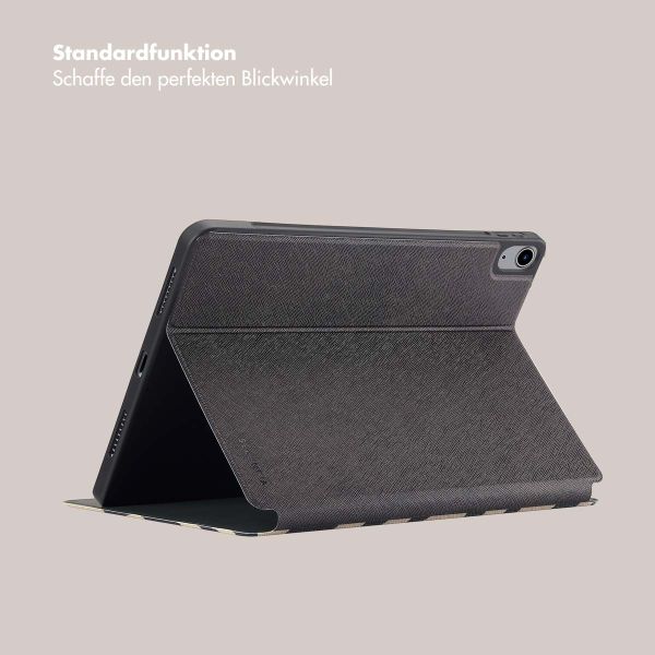 Selencia Vivid Klapphülle Apple iPad Air 11 Zoll (2025) M3 / (2024) M2 / Air 5 (2022) / Air 4 (2020) - Art Wave Black