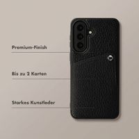 Selencia Riva Back Cover mit Kartenfach Samsung Galaxy A57 (5G) - Schwarz