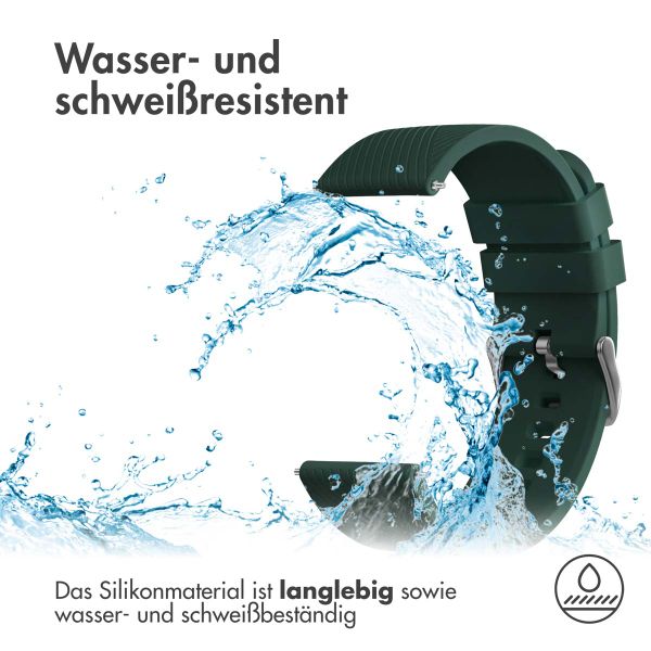 imoshion Flexibles Silikonarmband -   Universelle 20 mm Anschluss - Petrolblau