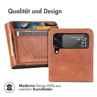 imoshion Luxuriöse Klapphülle für das Samsung Galaxy Z Flip 4 - Braun