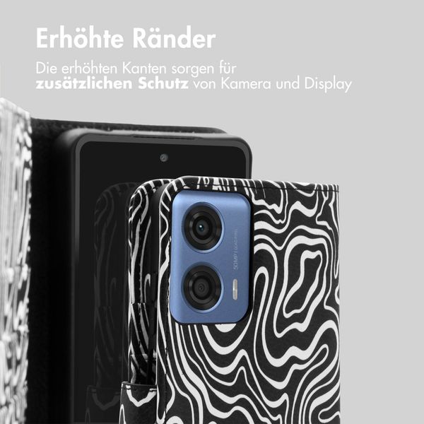 imoshion Design Klapphülle Motorola Moto G04 / G24 - Black And White