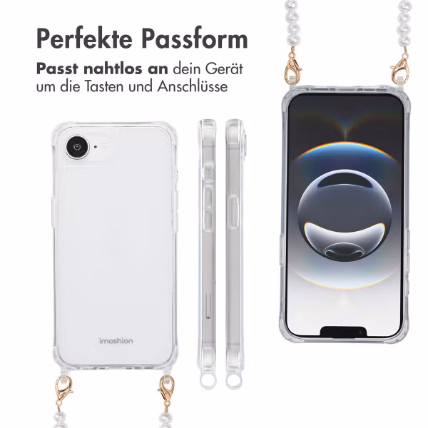 imoshion Backcover mit Handyketten Apple iPhone 16e - Perlen