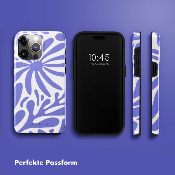 Selencia Vivid Back Cover Apple iPhone 15 Pro Max - Modern Bloom Sapphire Blue