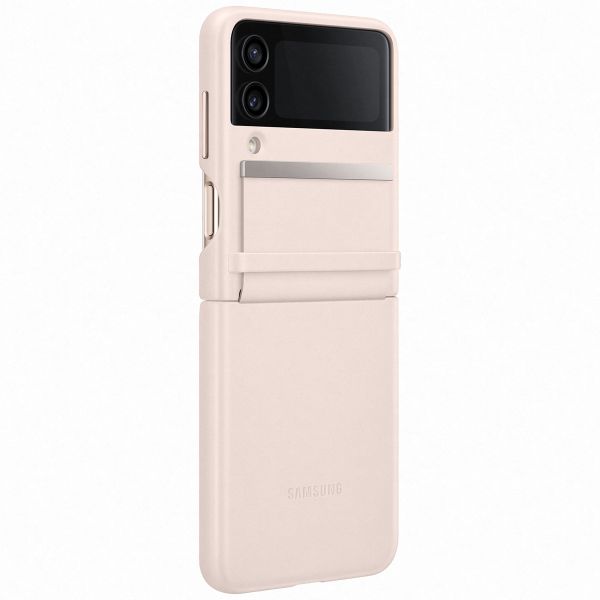 Samsung Original Leather Backcover für das Galaxy Z Flip 4 - Peach