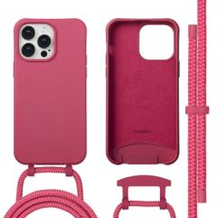 imoshion Color Backcover mit abnehmbarem Handykette und MagSafe Apple iPhone 14 Pro Max - Raspberry