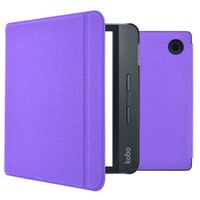 imoshion Canvas Sleepcover Klapphülle mit Stand Kobo Libra H2O - Violett