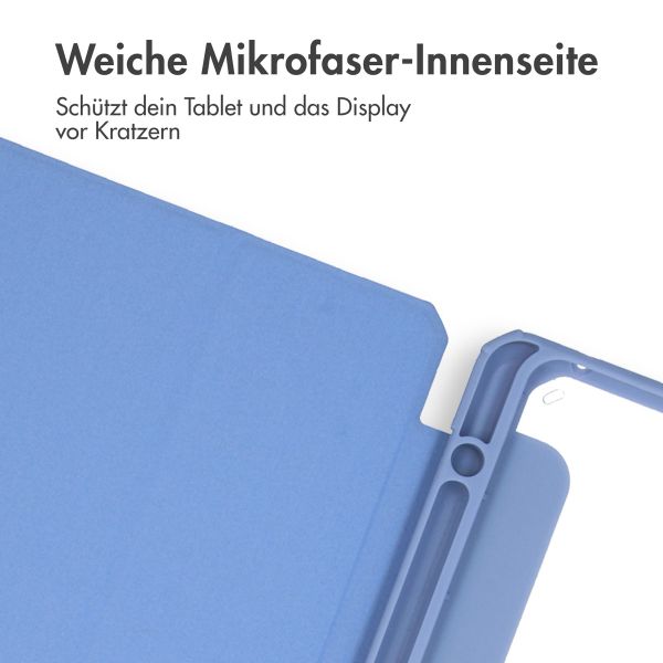 imoshion Trifold Hardcase Klapphülle für das Samsung Galaxy Tab S10 Plus / Tab S9 Plus / Tab S9 Plus FE 12.4 Zoll - Violett