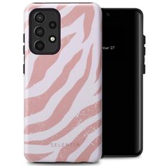 Selencia Vivid Back Cover Samsung Galaxy A52(s) (5G/4G) - Colorful Zebra Old Pink