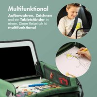 imoshion Reisetisch - Tablethalter Auto - 7 Aufbewahrungsfächer - Inklusive 2 Malvorlagen - Grün